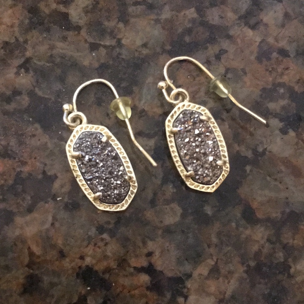 Kendra Scott Lee Drop Earring platinum druzy